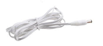 DC two-core cable 2x0.5mm2 with a 2.1x5.5mm plug WHITE