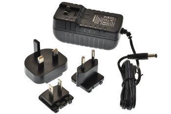 Stabilized power supply 15V 1.6A 24W with replaceable EU / UK / USA plugs