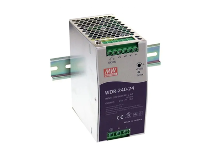 240W 24V 10A DIN rail power supply MEAN WELL WDR-240-24