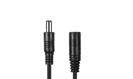 DC two-wire extension cable 2x0.5mm2 plug/socket 2.1x5.5 mm