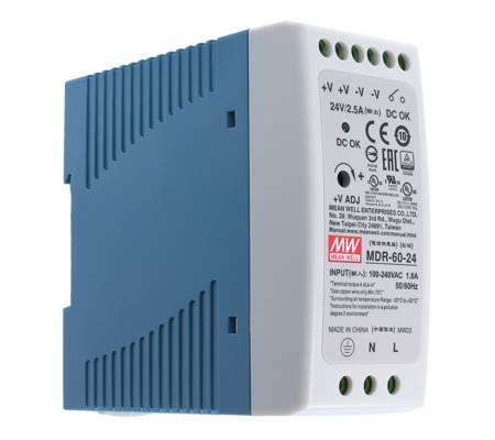 DIN rail power supply 24V 2.5A 60W MEAN WELL | MDR-60-24