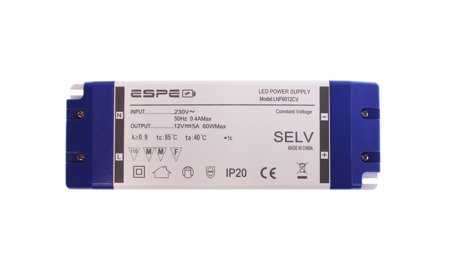 LED power supply 12V 5A 60W ESPE | LNF6012CV