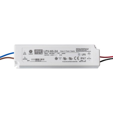 LED power supply 24V 2,5A 60W MEAN WELL | LPV-60-24