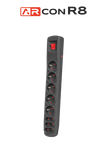 ARCON 8-SPACE black R8 surge protector strip