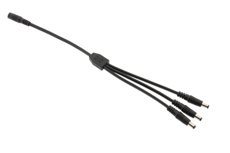 Rozdzielacz DC splitter 1x4 | 1x gniazdo 2.1x5.5mm + 4x wtyk 2.1x5.5mm 