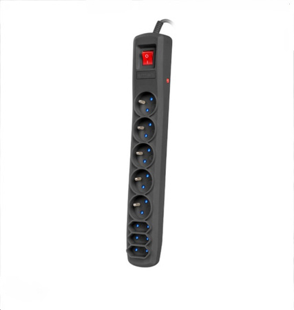 ARCON 8-SPACE black R8 surge protector strip