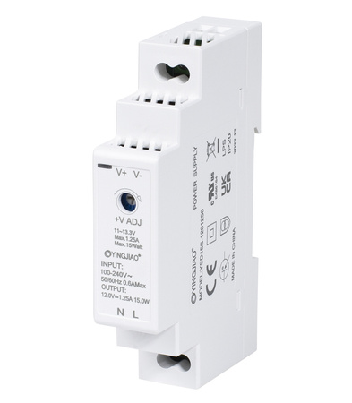 DIN rail power supply 12V 1,25A 15W YINGJIAO | YSD15S-1201250