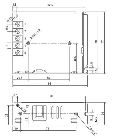 Zasilacz modułowy 24V 1,5A 36W MEAN WELL | LRS-35-24