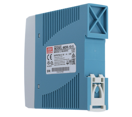 Power supply for a DIN rail 5V 2A 10W MEAN WELL | MDR-10-5