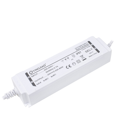 LED lighting power supply 24V 3,33A 80W waterproof IP67 YINGJIAO | YCL100-2403330