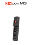 ARCON 3-SOCKET 1.5 M surge protector. BLACK M3