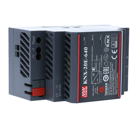 DIN rail power supply with support for KNX standard 30V 0.64A 19.2W MEAN WELL | KNX-20E-640