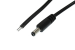 Two-core DC cable 2x0.5mm2 with 2.1x5.5 mm plug - 1.5 m.