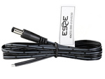 Kabel przewód DC dwużyłowy 2x0,52mm² wtyk 2,5x5,5 mm | 1,5m
