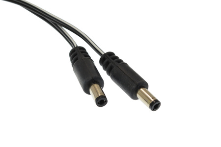 1x2 DC splitter | 1 x 2.1 x 5.5 mm socket + 2 x 2.1 x 5.5 mm plug