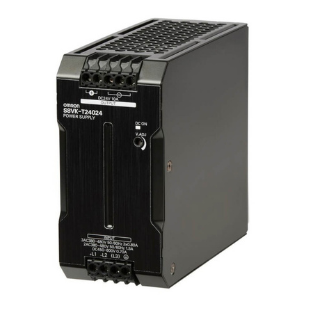 Zasilacz trójfazowy na szynę DIN 24V 10A 240W OMRON | S8VK-T24024