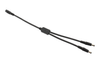 DC splitter 1x2 | 1x 2.1x5.5mm socket + 2x 2.1x5.5mm plug 