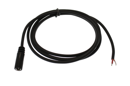 Coaxial DC 1x1mm2 cable with a 2.1x5.5 mm socket