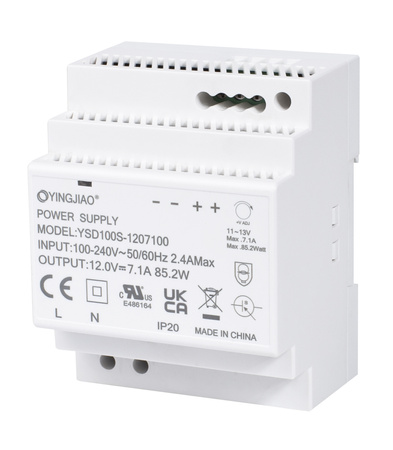 DIN rail power supply 12V 7.1A 85W YINGJIAO | YSD100S-1207100