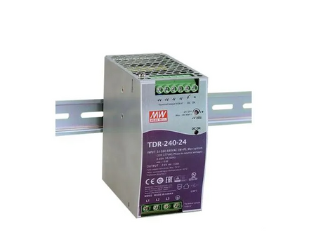 Zasilacz trójfazowy na szynę DIN 240W 24V 10A MEAN WELL | TDR-240-24