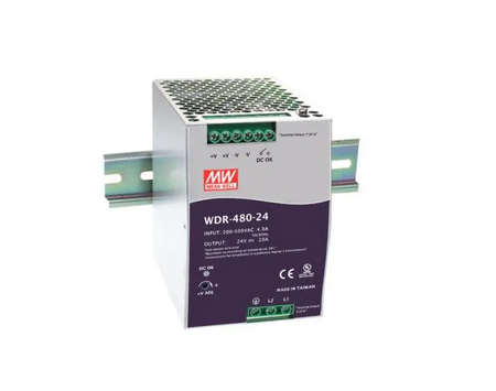 DIN rail power supply 480W 24V 20A MEAN WELL WDR-480-24