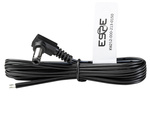 Kabel przewód DC dwużyłowy 2x0,52mm² wtyk kątowy 2,5x5,5 mm | 3m