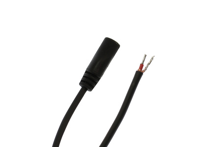 Coaxial DC 1x1mm2 cable with a 2.1x5.5 mm socket