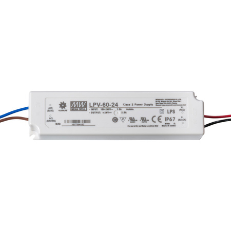 LED power supply 24V 2,5A 60W MEAN WELL | LPV-60-24