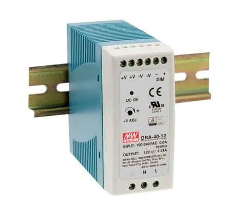 DIN rail power supply 40W 12V 3,34A MEAN WELL DRA-40-12