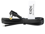 Kabel przewód DC dwużyłowy 2x0,52mm² wtyk kątowy 2,1x5,5 mm | 1,5m