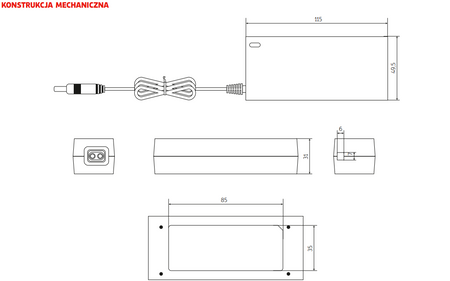 Zasilacz desktop 12V 2A 24W ESPE PRO2412C8