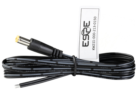 Kabel przewód DC dwużyłowy 2x0,52mm² wtyk 2,1x5,5 mm | 3m