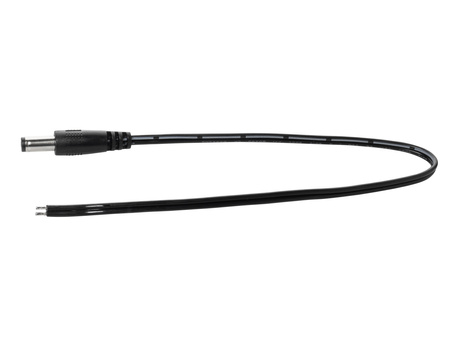Kabel przewód DC dwużyłowy 2x0,52mm² wtyk 2,1x5,5 mm | 0,25m