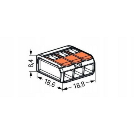 Installation quick-connector 3x0.20-4mm² | WAGO 221-413