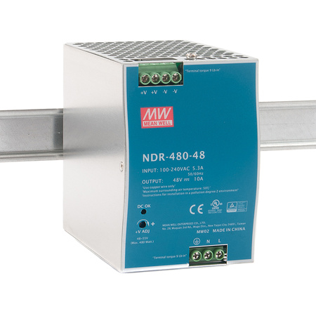 DIN rail power supply slim 48V 10A 480W MEAN WELL | NDR-480-48