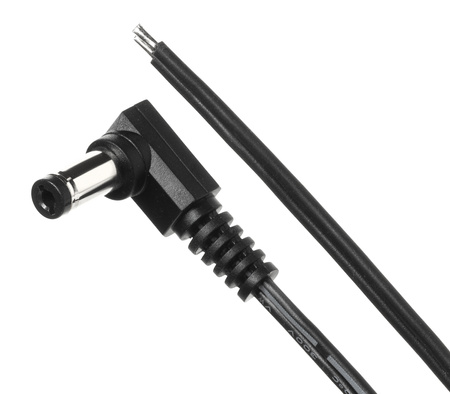 DC two-wire cable 2x0.5mm2 plug 2.5x5.5mm angle | 1.5m