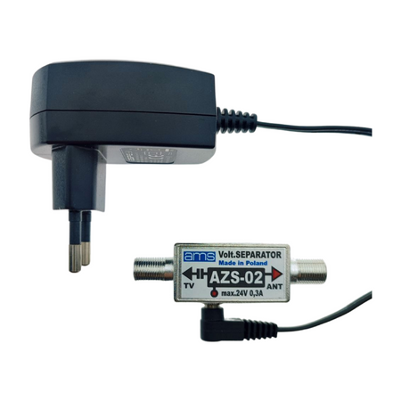 Zasilacz antenowy z separatorem 12V 300mA 3.6W