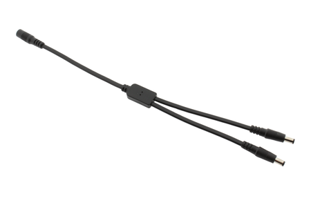 Rozdzielacz DC splitter 1x2 | 1x gniazdo 2.1x5.5mm + 2x wtyk 2.1x5.5mm 