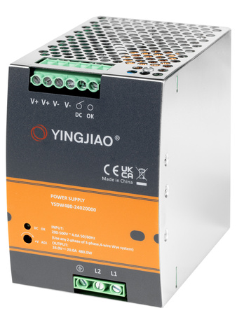 DIN rail power supply 2-phase 180-550VAC | 24V 20A 480W YINGJIAO | YSDW480-24020000