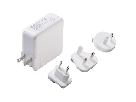 USB-C mains charger 5V/3A, 9V/3A, 12V/3A, 15V/3A, 20V/2.2A 45W | EU, UK, USA