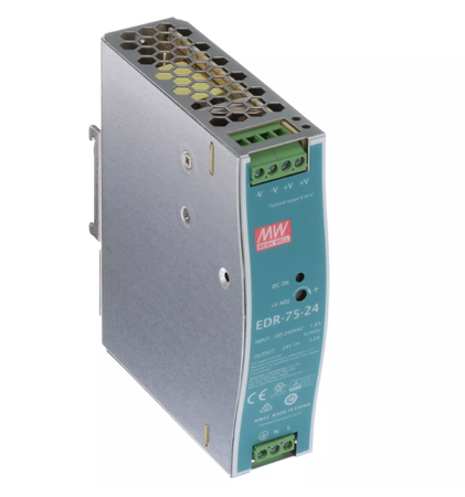 DIN rail power supply 48V 1.6A 76.8W MEAN WELL | EDR-75-48