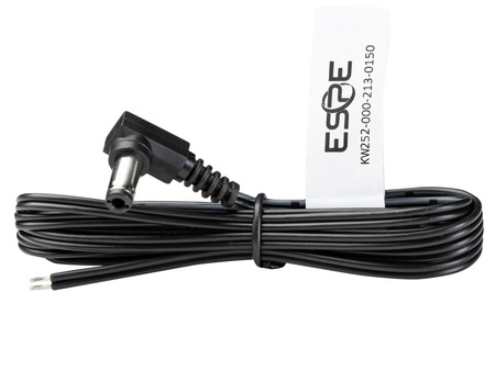Kabel przewód DC dwużyłowy 2x0,52mm² wtyk kątowy 2,5x5,5 mm | 5m