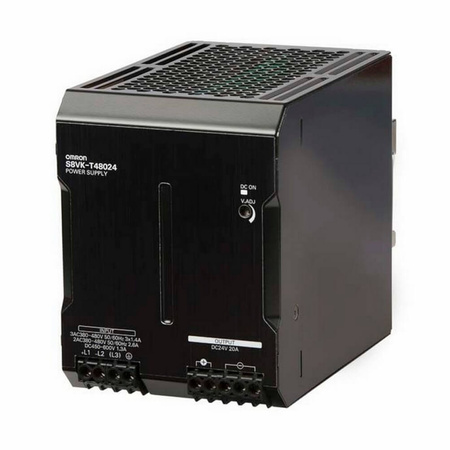 Zasilacz trójfazowy na szynę DIN 24V 20A 480W OMRON | S8VK-T48024